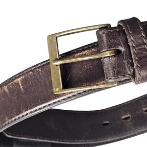 5.11 Tactical Series Casual Belt Mens 38 45 Brown Leather Brass Buckle Workwear